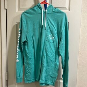 Women’s medium Disneyland  Long Sleeve Teal Hoodie Shirt